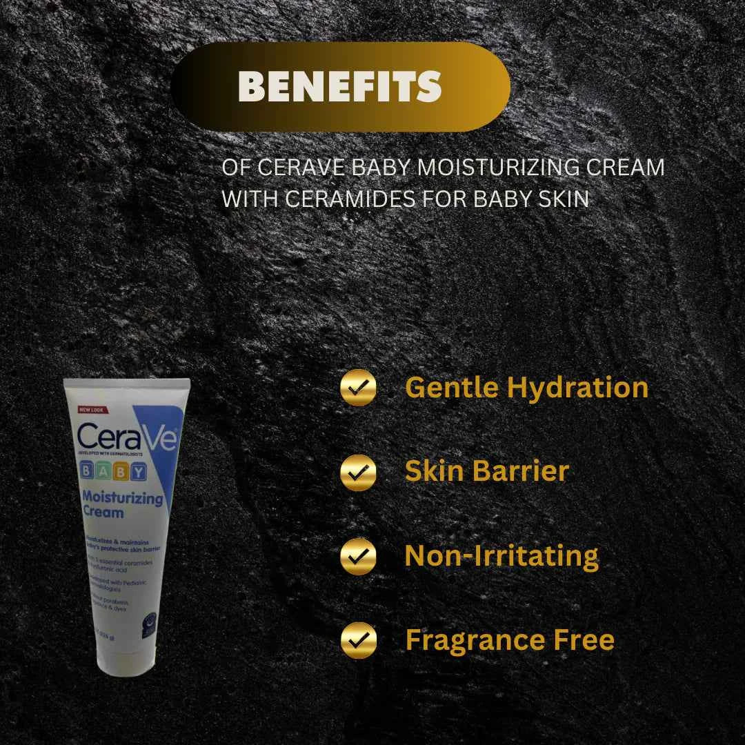 CeraVe Baby Moisturizing Cream with Ceramides & Hyaluronic Acid for Sensitive Baby Skin – 5 oz
