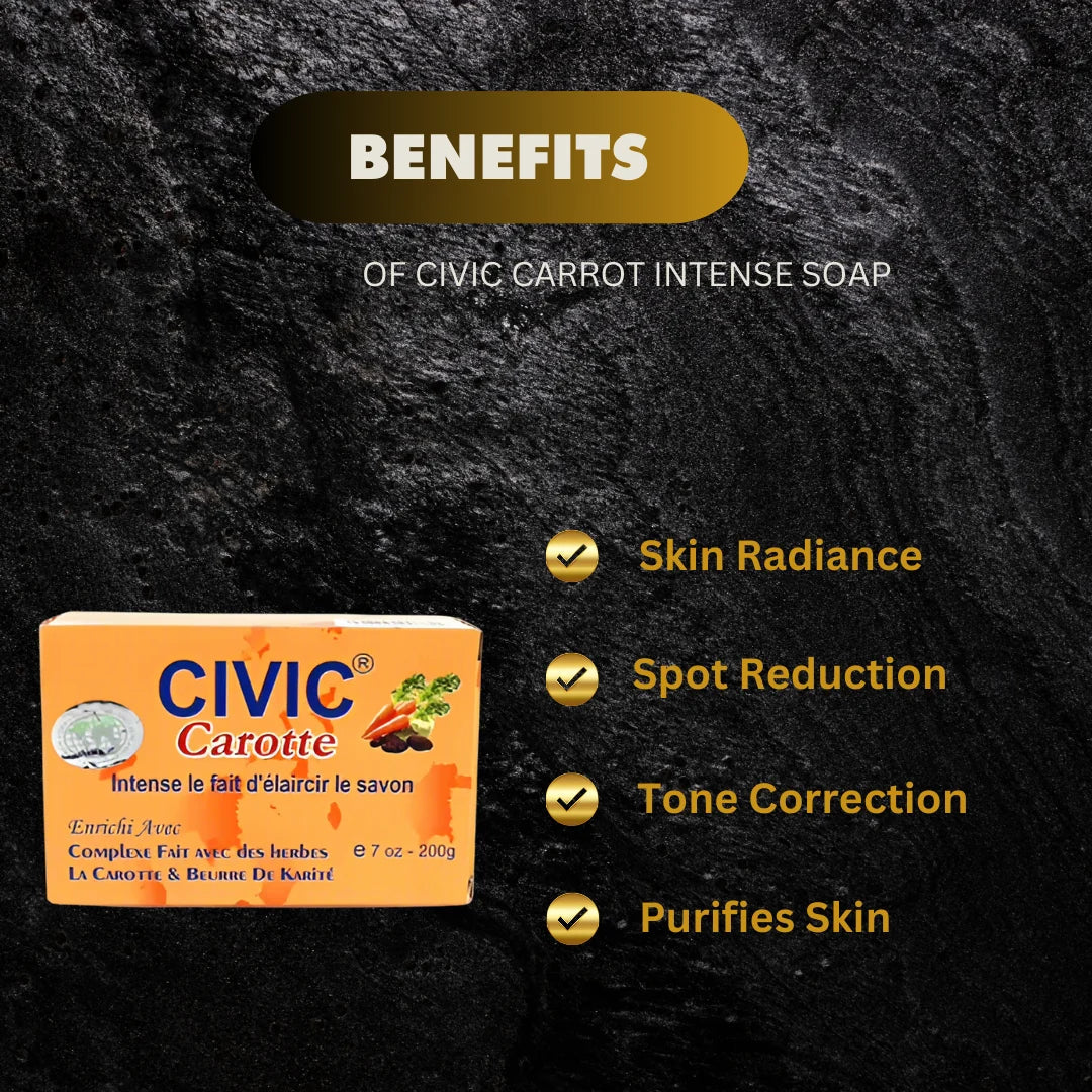 Civic Carrot Intense Beauty Soap with Carrot & Shea Butter – 7 oz