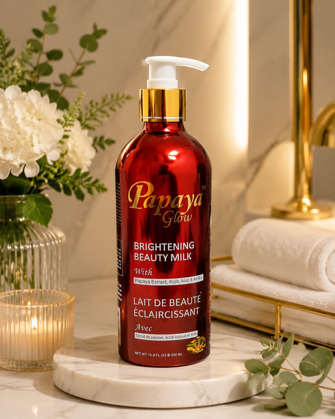 Papaya Glow Beauty Milk for Soft & Smooth Skin – 500ml / 16.8 fl. oz.
