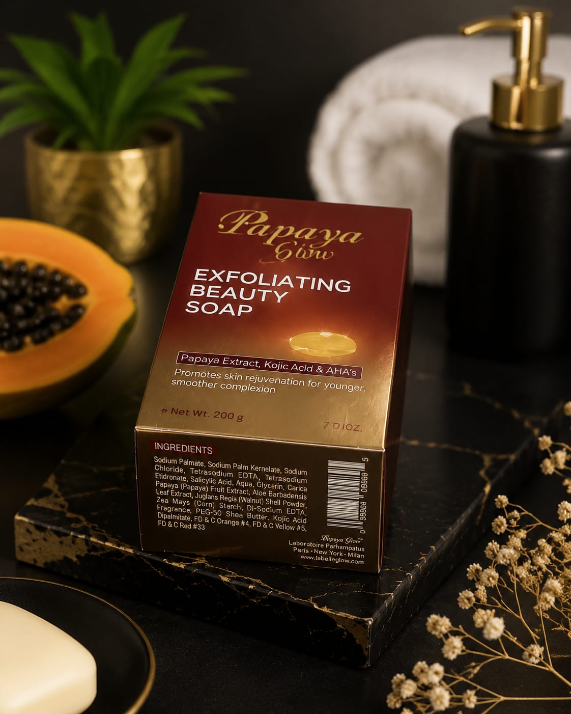 Papaya Glow Beauty Soap – 7 oz