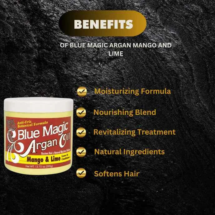 Blue Magic Argan Oil Mango & Lime Leave-In Conditioner 13.75oz