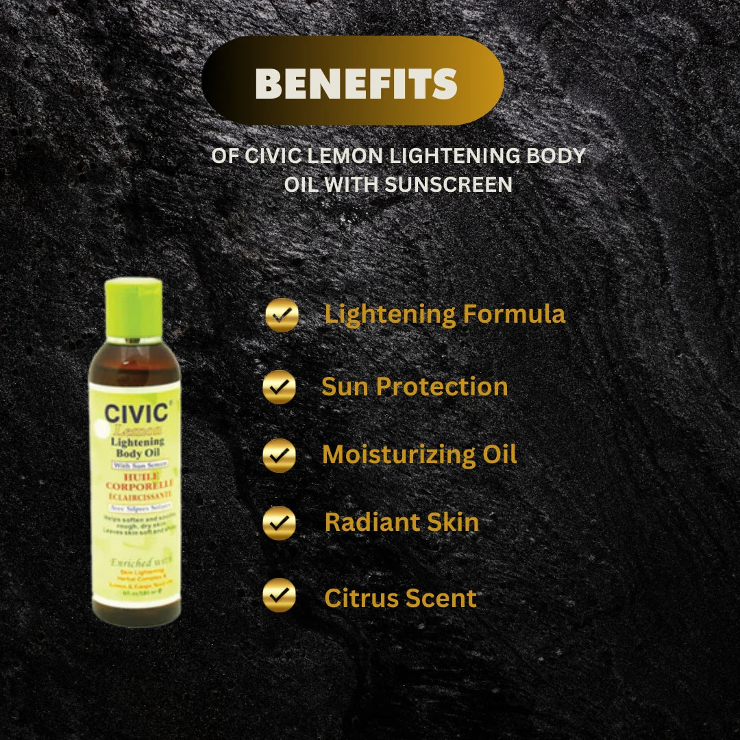 Civic Lemon Body Oil – 6 oz