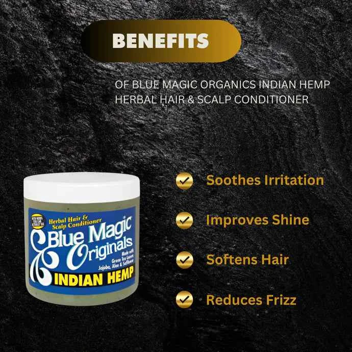 Blue Magic Organics Indian Hemp Herbal Hair & Scalp Conditioner 12oz