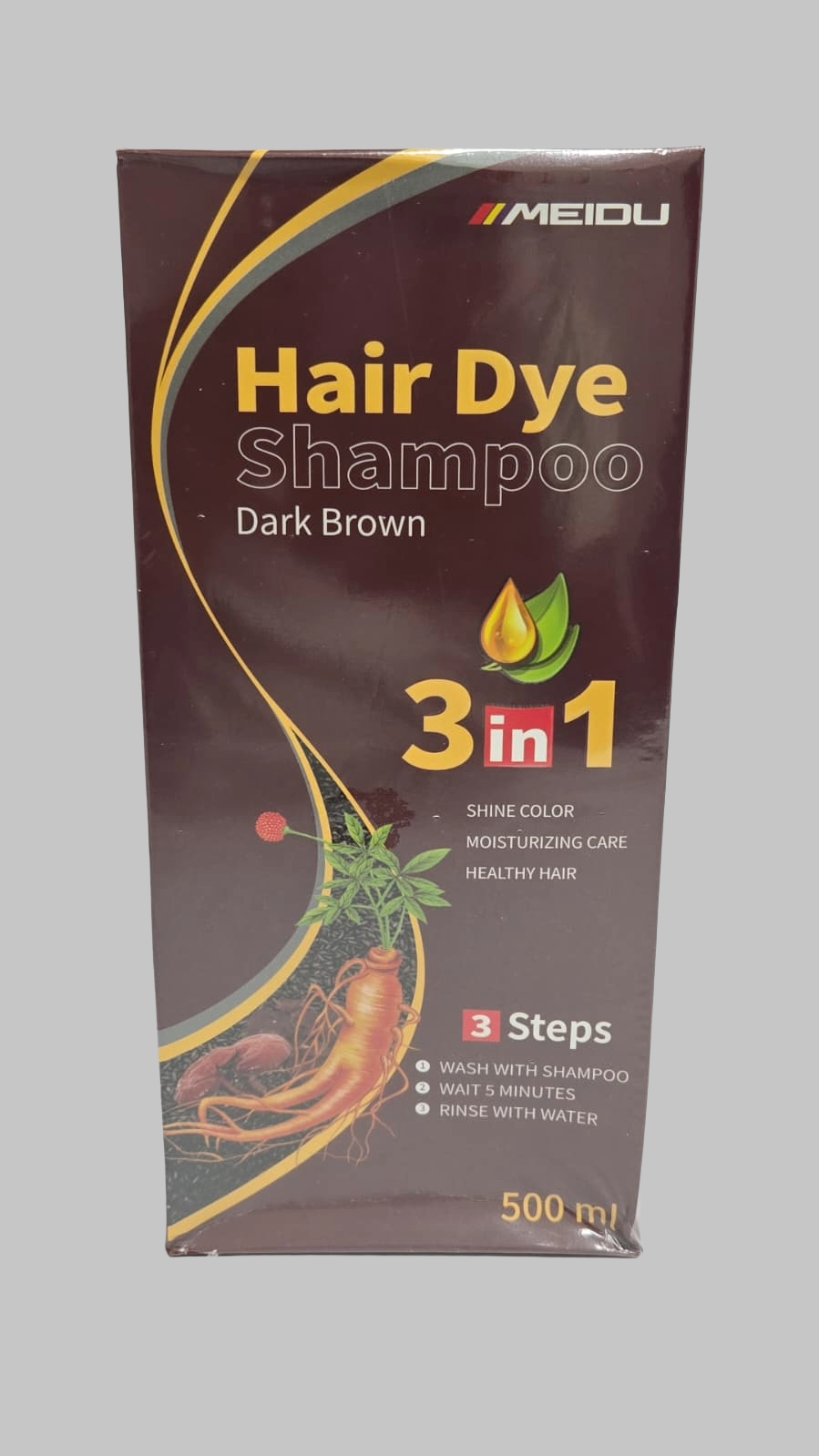Meidu Dark Brown Hair Color Shampoo 500ml