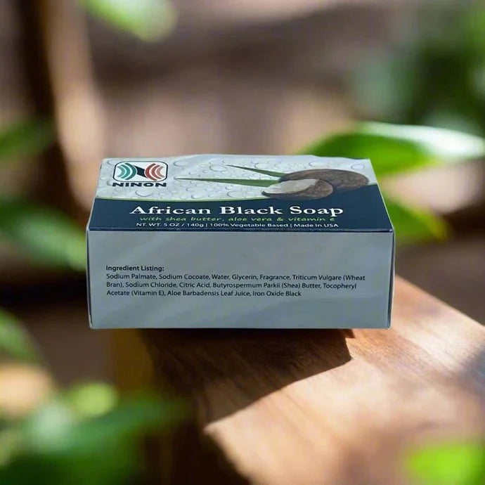 African Black Soap with Shea Butter 5oz / 140g - Bazarora