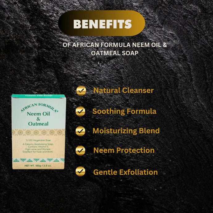 African Formula Neem & Oatmeal Soap 3.5 oz / 100g - Bazarora