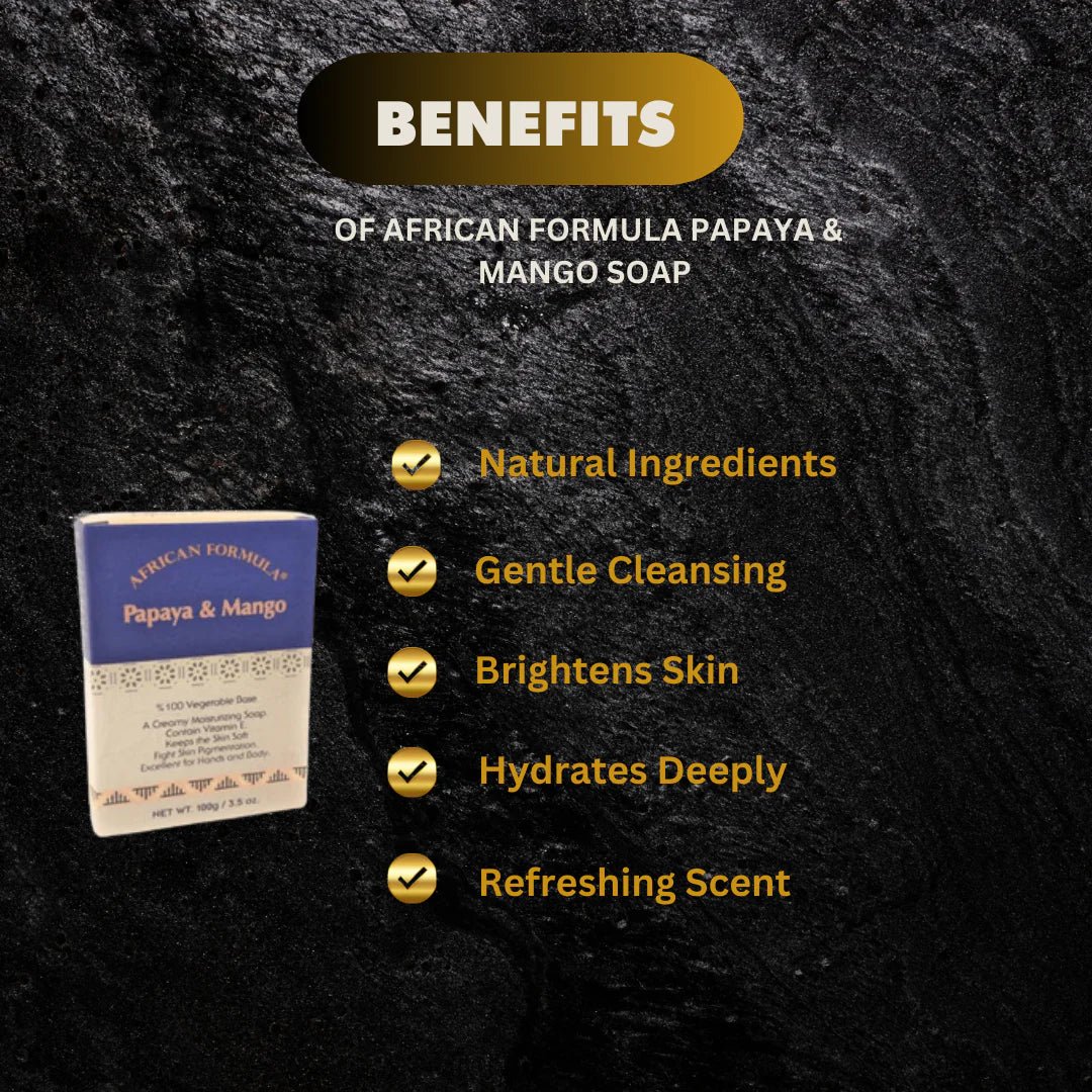 African Formula Papaya & Mango Soap 3.5 oz - Bazarora