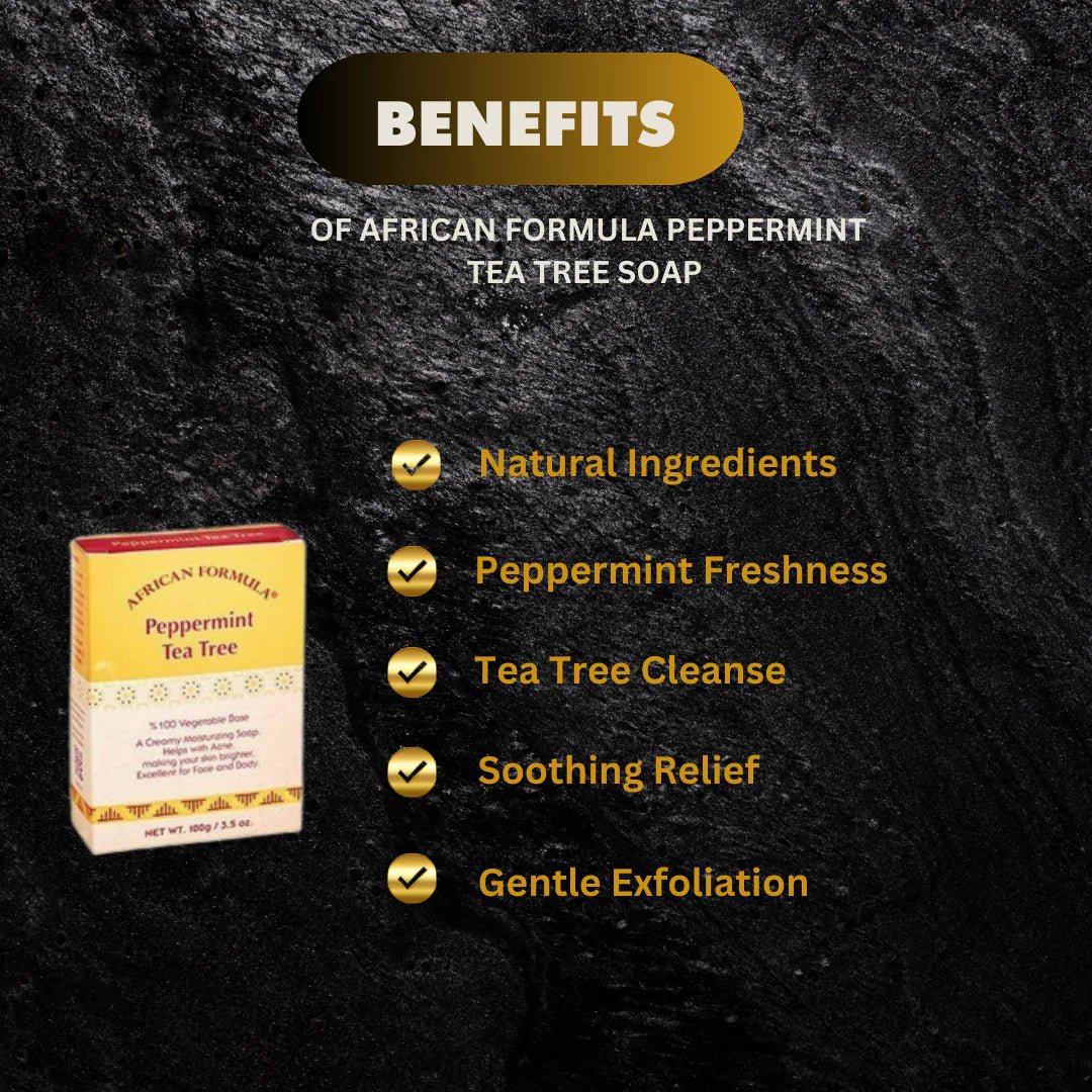 African Formula Peppermint Tea Tree Soap 3.5 oz - Bazarora