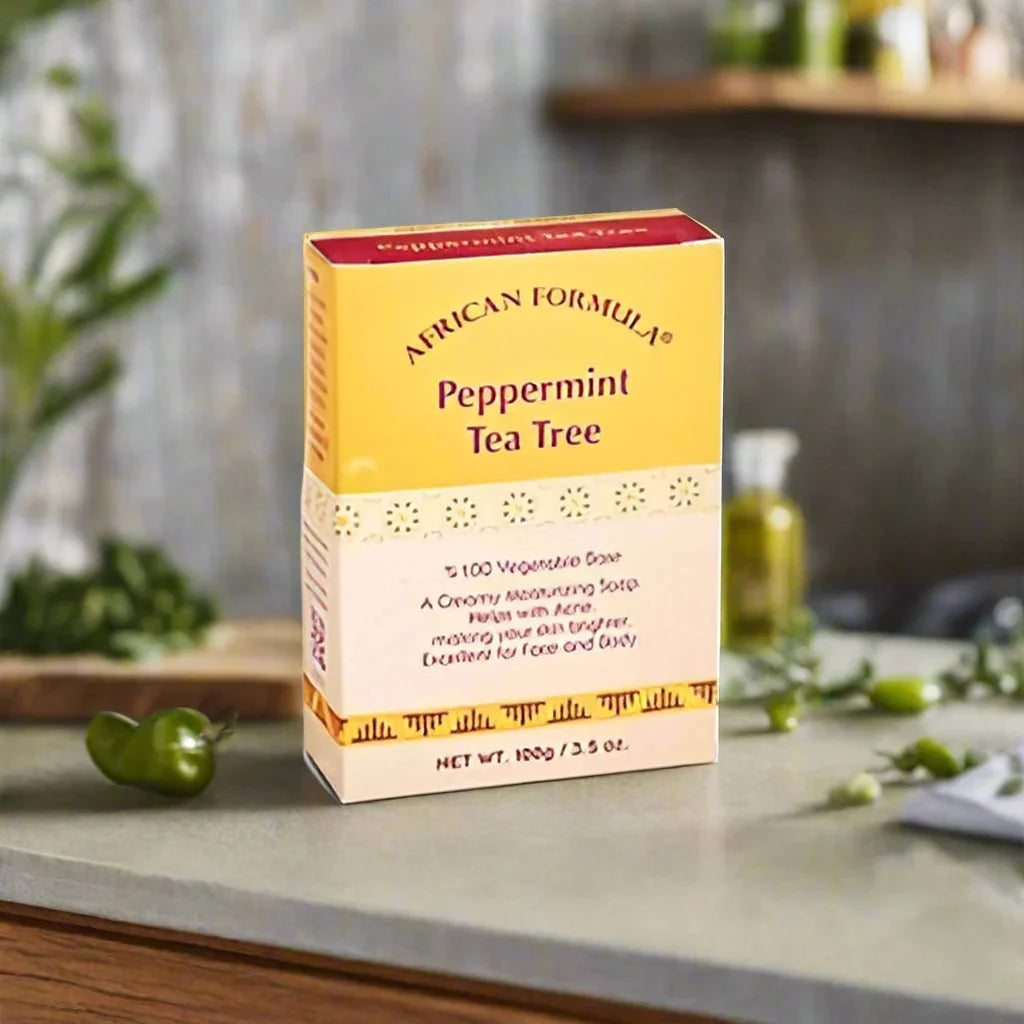 African Formula Peppermint Tea Tree Soap 3.5 oz - Bazarora