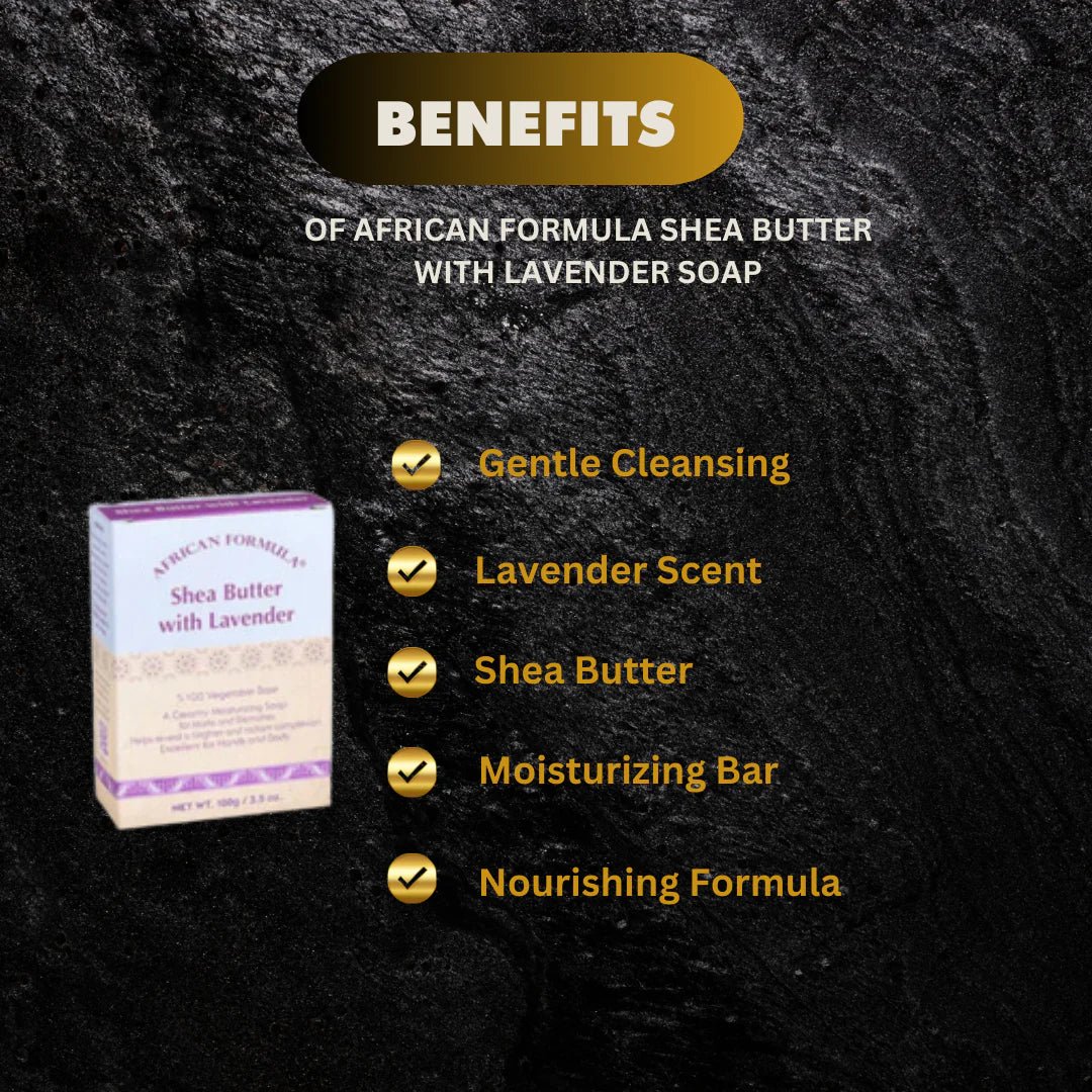 African Formula Shea Butter with Lavender Soap 3.5 oz - Bazarora