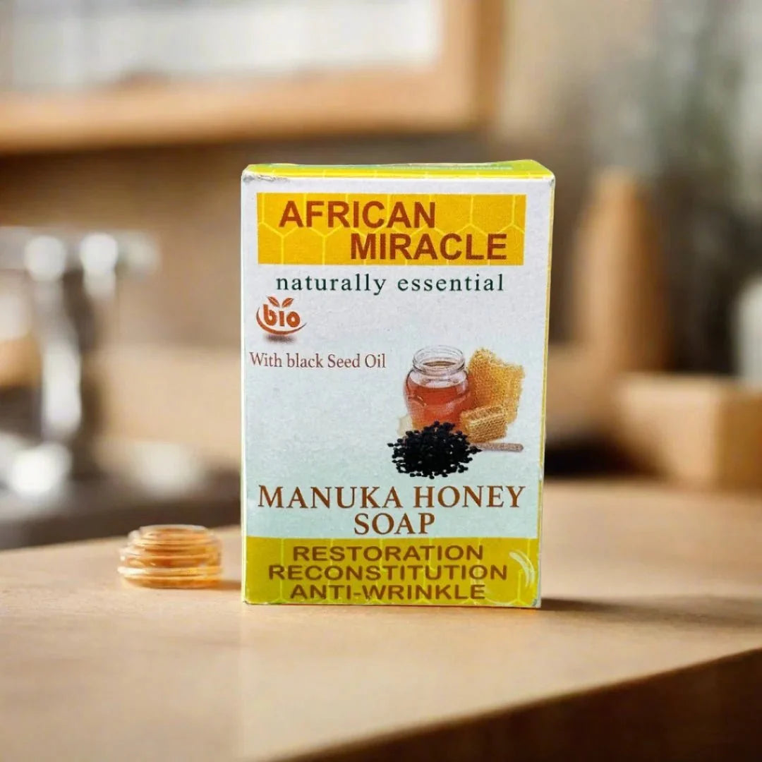 African Miracle Natural Blackseed Honey Soap 200g - Bazarora