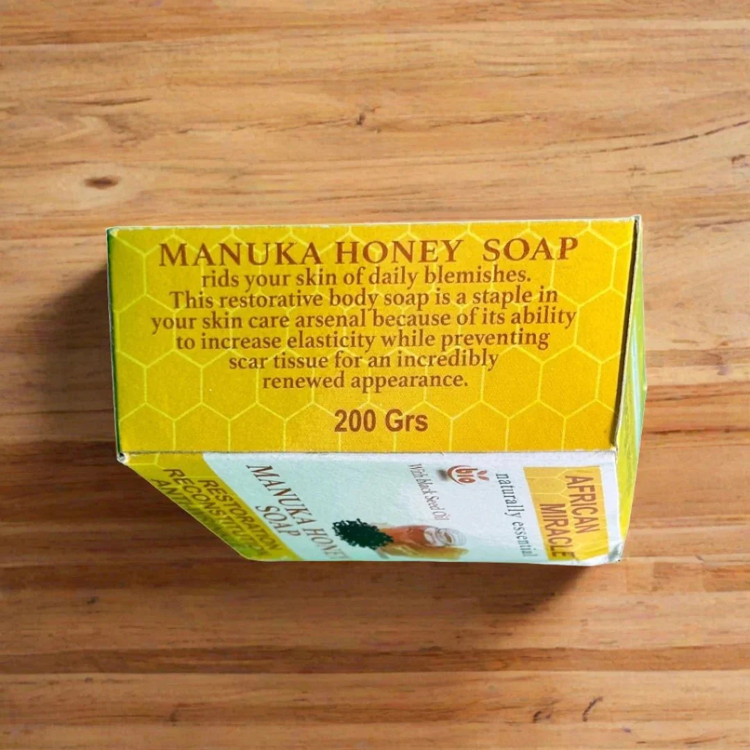 African Miracle Natural Blackseed Honey Soap 200g - Bazarora