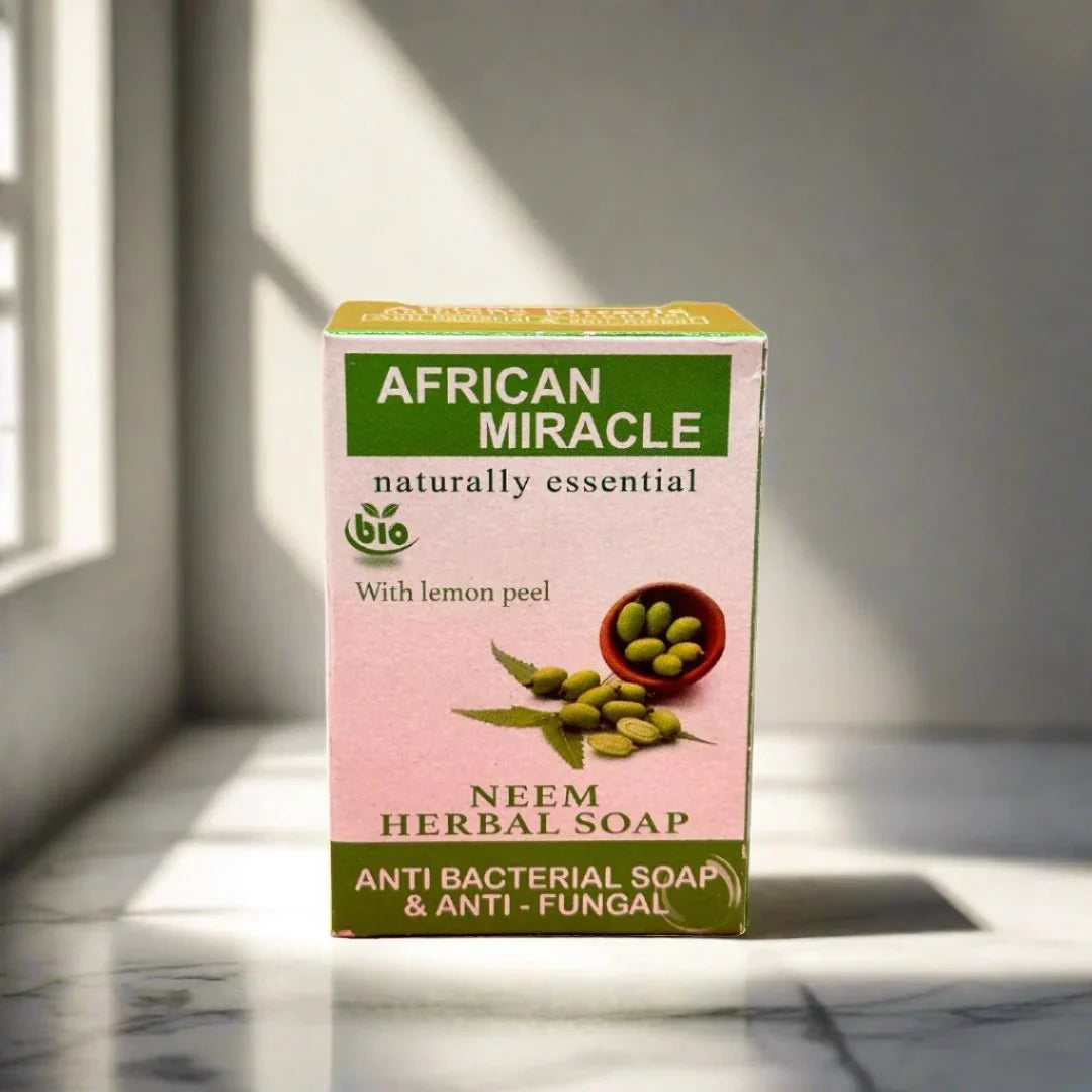 African Miracle Natural Neem Herbal Soap 200g - Bazarora