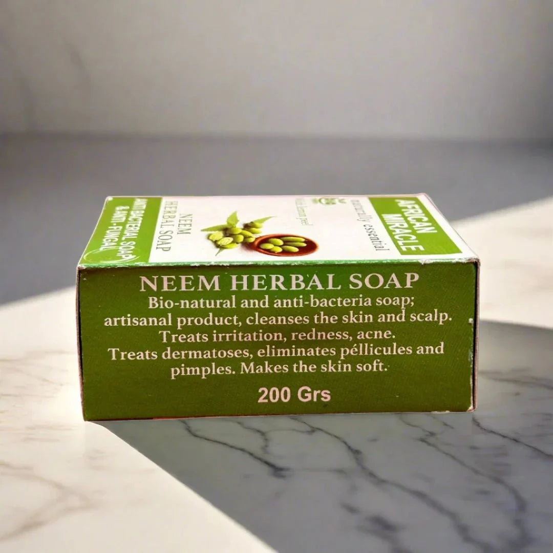 African Miracle Natural Neem Herbal Soap 200g - Bazarora