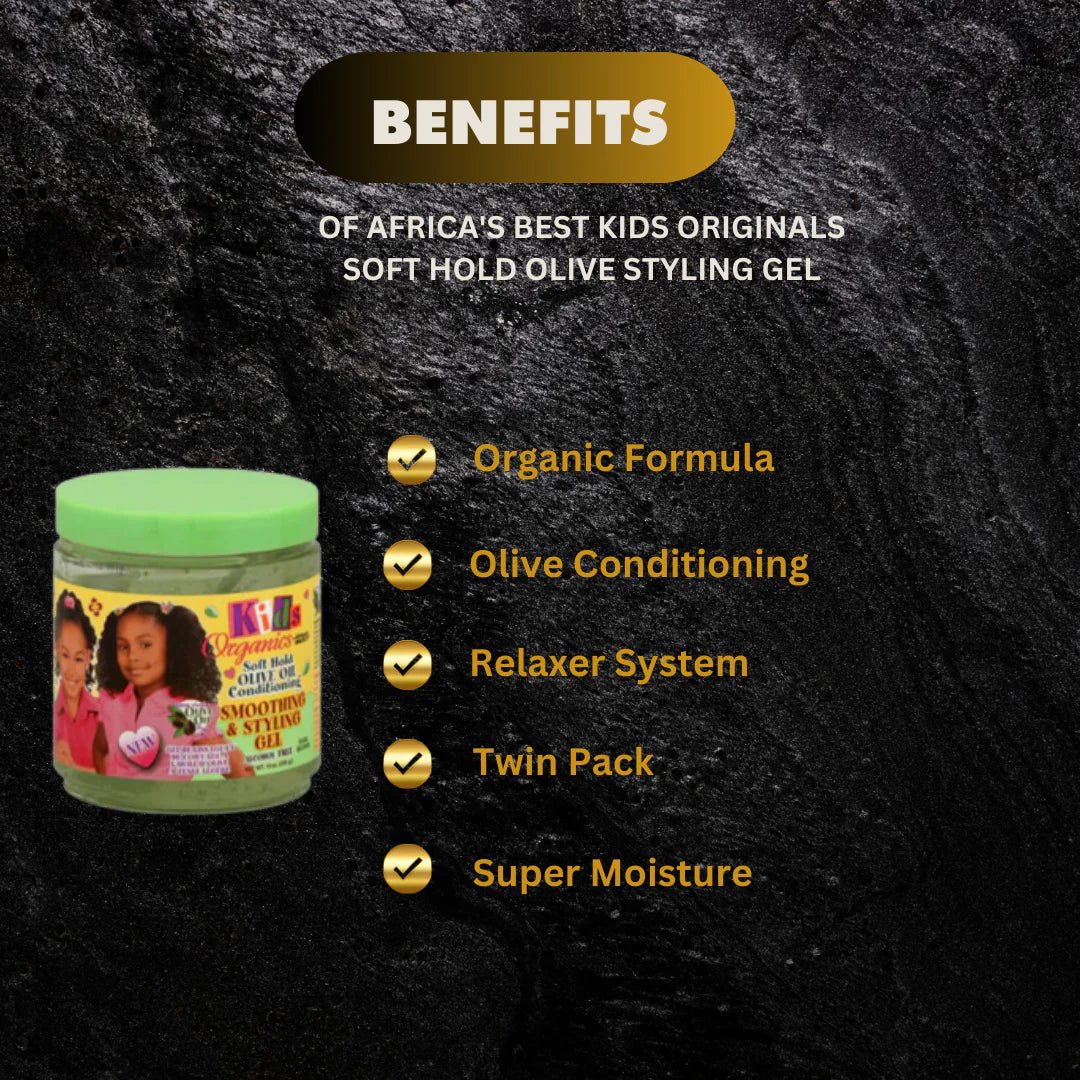 Africa's Best Kids Originals Soft Hold Olive Oil Styling Gel 15oz - Bazarora