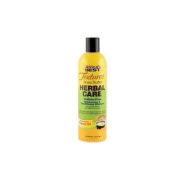 Africa's Best Textures Collection Shea Butter Herbal Care Sulfate-Free Moisturizing & Conditioning Shampoo 12 oz - Bazarora