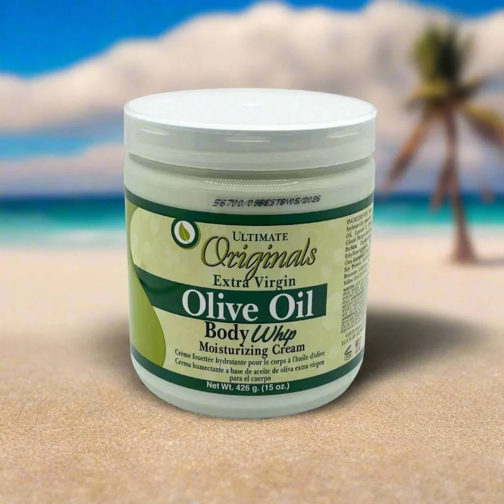 Africa's Best Ultimate Originals Extra-Virgin Olive Oil Body Whip Cream 15oz - Bazarora