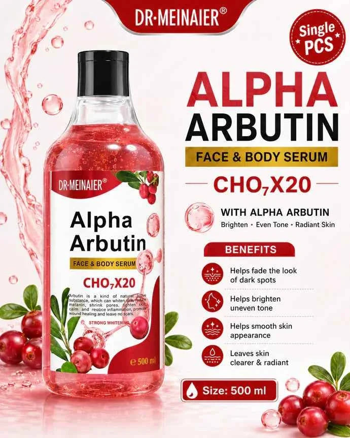 Dr. Meinaier Alpha Arbutin Face & Body Serum – 500ml