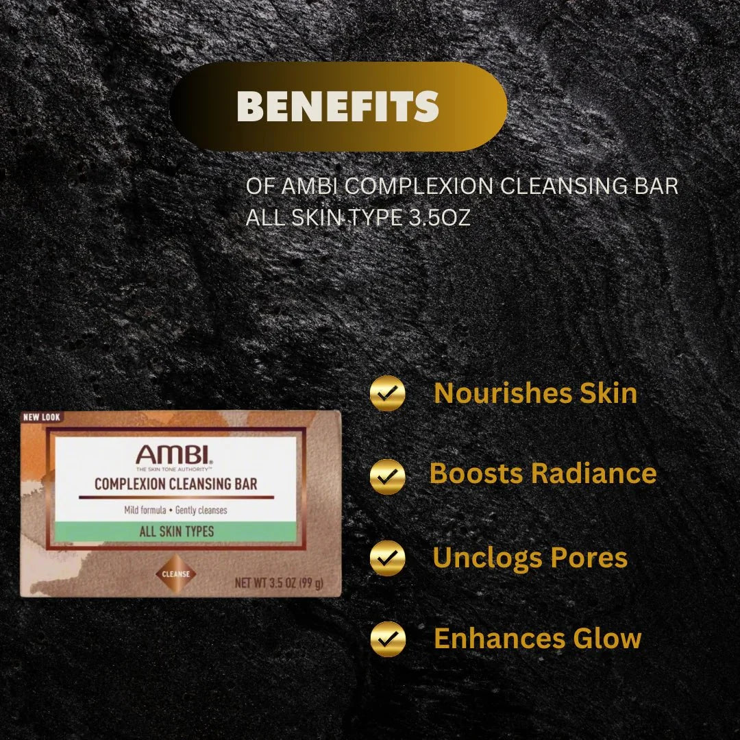 Ambi Complexion Cleansing Bar All Skin Types 3.5 oz - Bazarora