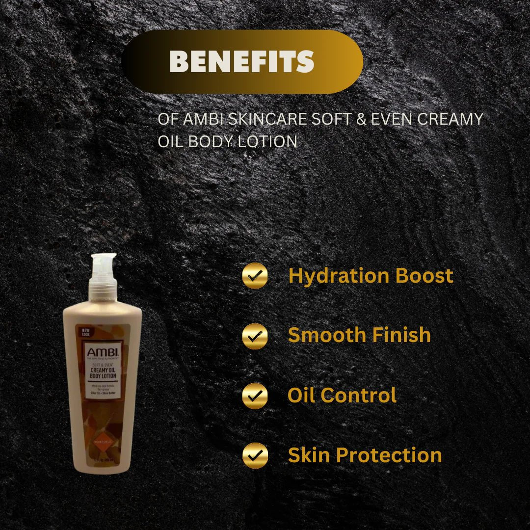 Ambi Skincare Soft & Even Creamy Oil Body Lotion 12 fl oz - Bazarora