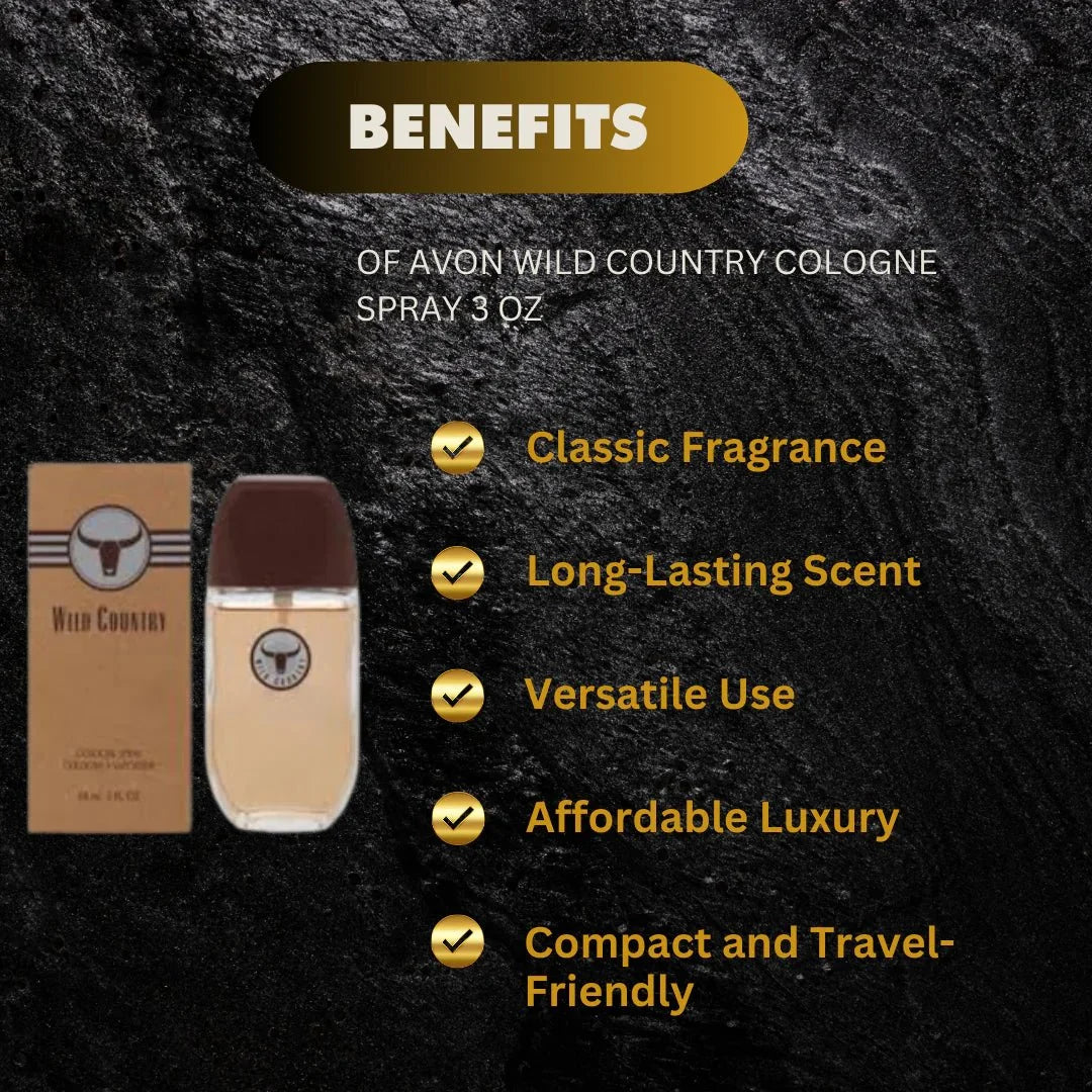 Avon Wild Country Cologne Spray 3 oz - Bazarora