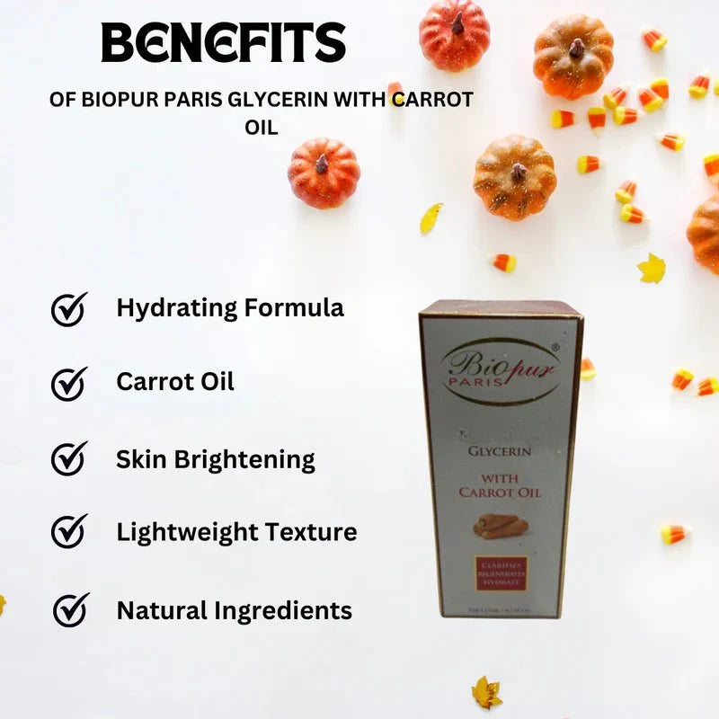Biopur Paris Glycerin with Carrot Oil Moisturizing Care 125 ml - Bazarora