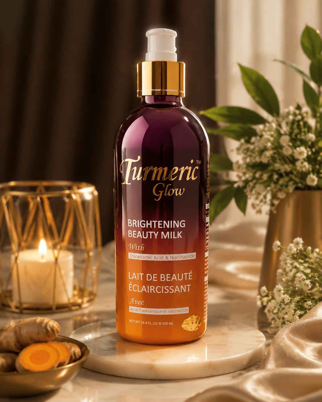 Turmeric Glow Beauty Milk for Soft & Smooth Skin – 500ml / 16.9 fl. oz.