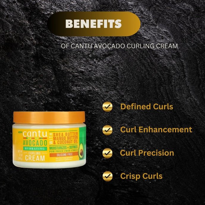 Cantu Avocado Curling Cream 12oz - Bazarora