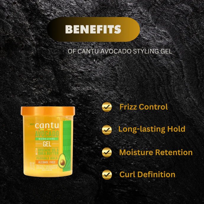 Cantu Avocado Styling Gel 18.5 oz - Bazarora