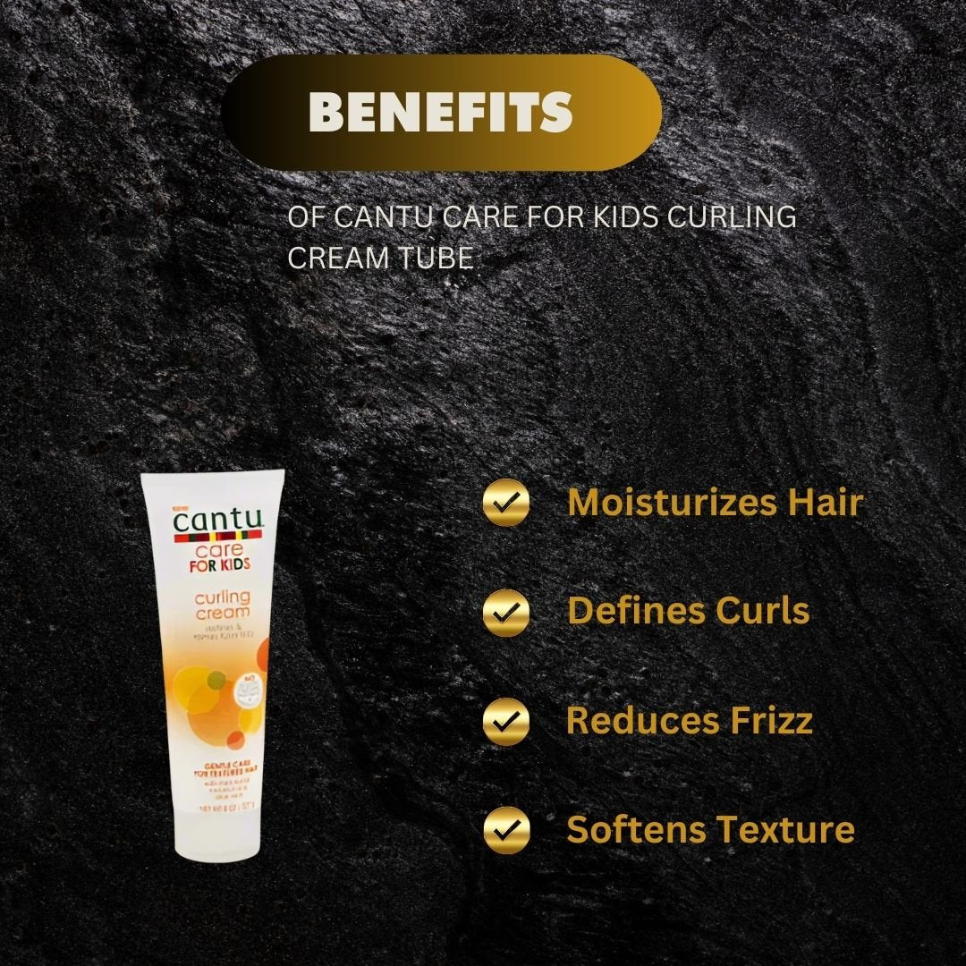 Cantu Care For Kids Curling Cream Tube 8oz - Bazarora
