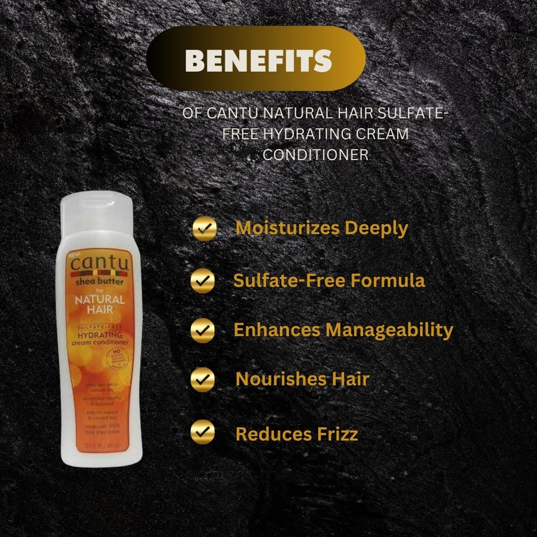 Cantu Natural Hair Sulfate-Free Hydrating Cream Conditioner 13.5 oz - Bazarora