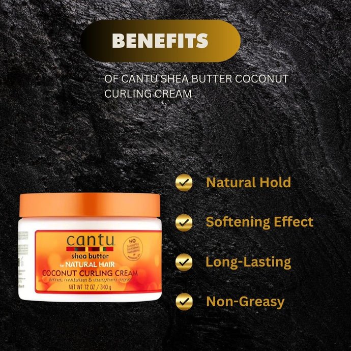Cantu Shea Butter Coconut Curling Cream 12 oz - Bazarora