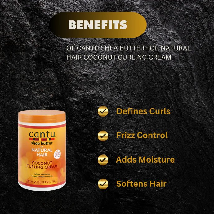 Cantu Shea Butter Coconut Curling Cream 25 oz - Bazarora