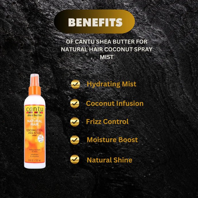 Cantu Shea Butter Coconut Spray Mist 8oz - Bazarora