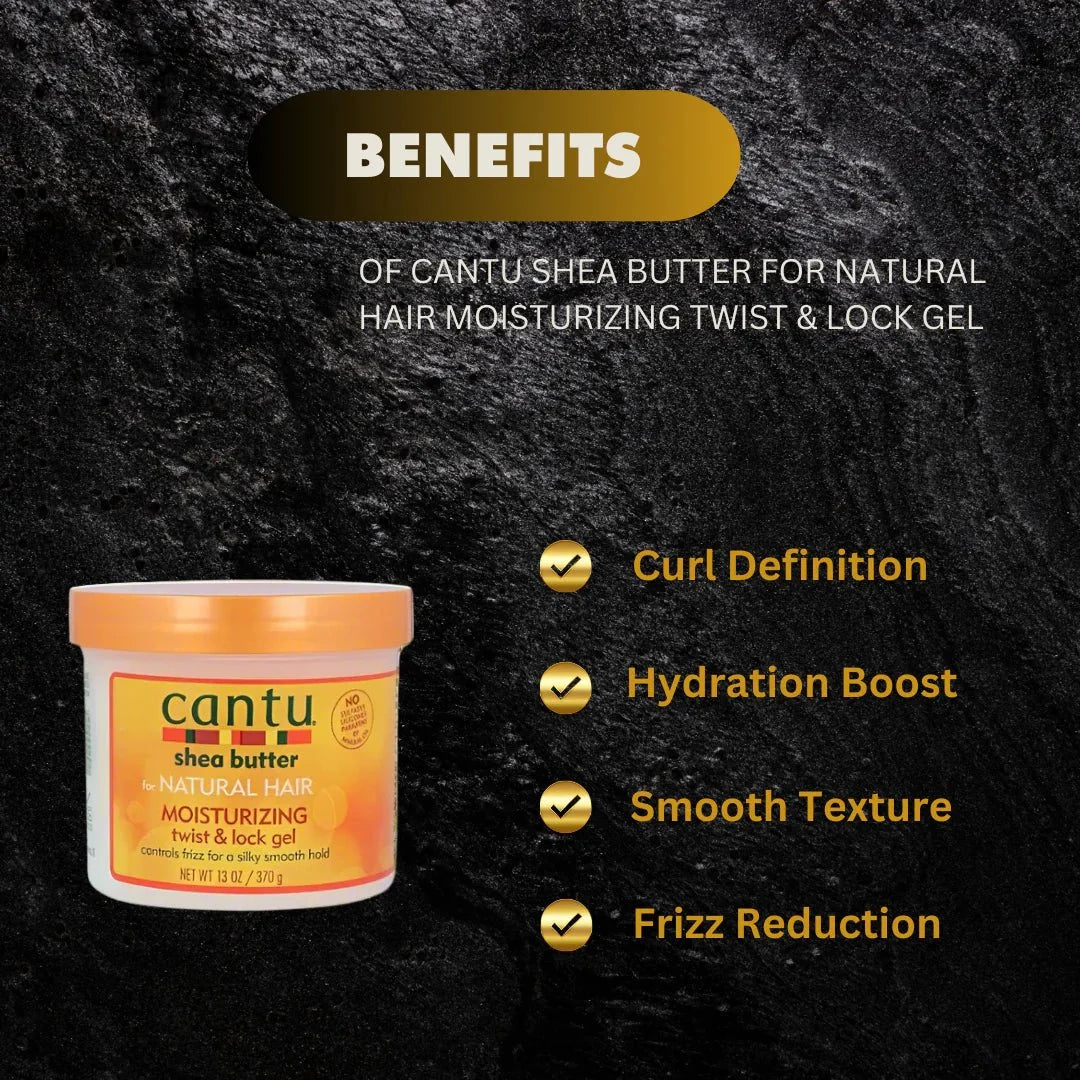 Cantu Shea Butter Moisturizing Twist & Lock Gel 13 oz - Bazarora