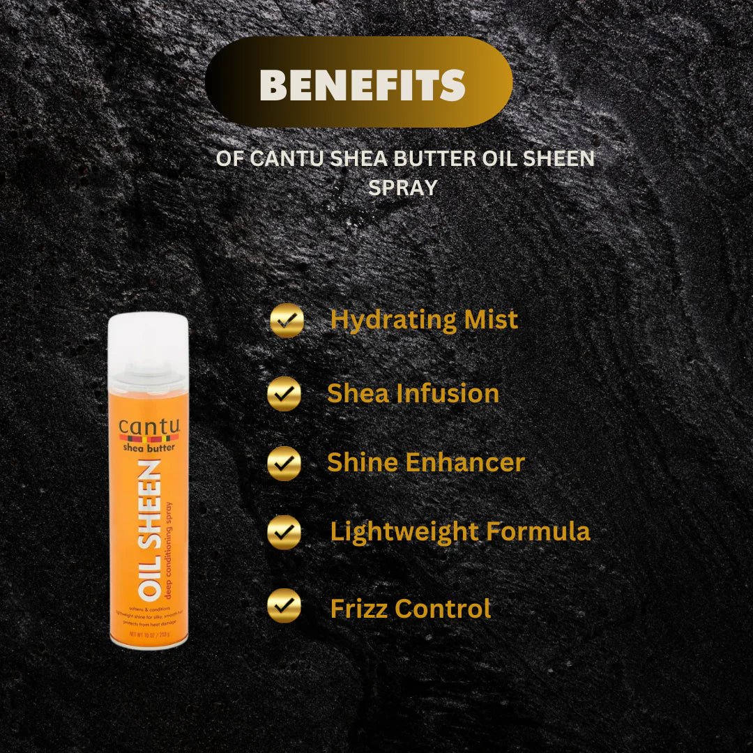 Cantu Shea Butter Oil Sheen Spray 10 oz - Bazarora