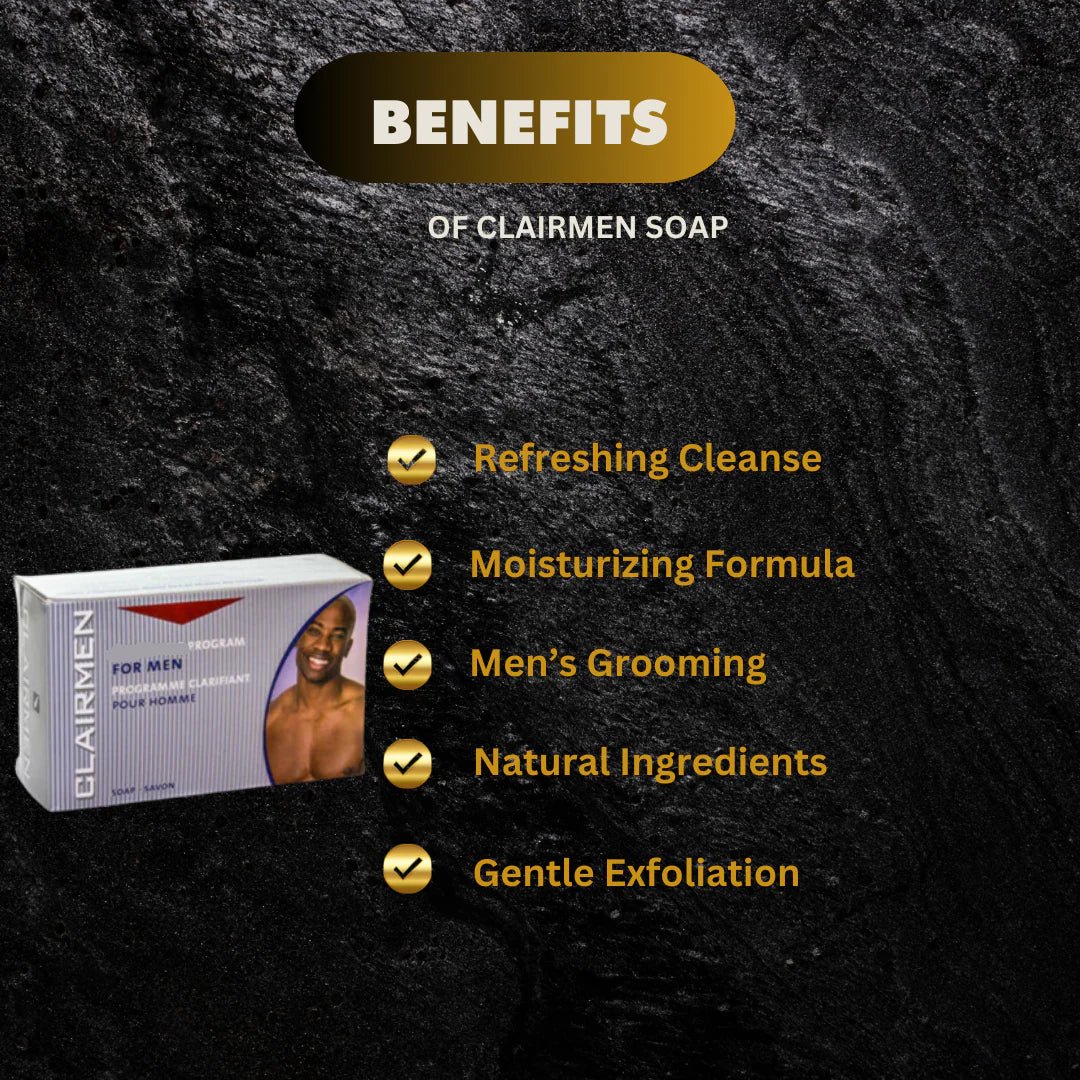 Clairmen Soap 7 oz – Refreshing Cleansing Bar for Men - Bazarora
