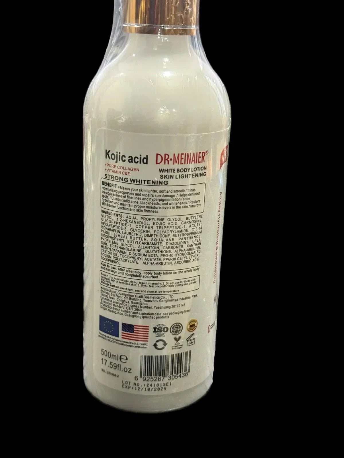 DR. MEINAIER Kojic Acid Body Lotion 500 ml - Bazarora