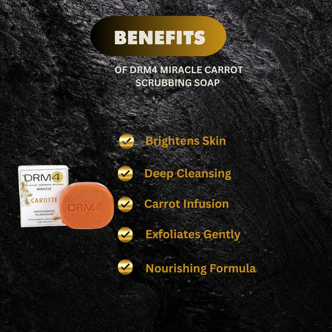 DRM4 Miracle Carrot Soap with Carrot Oil & Vitamin E 200g / 7oz - Bazarora