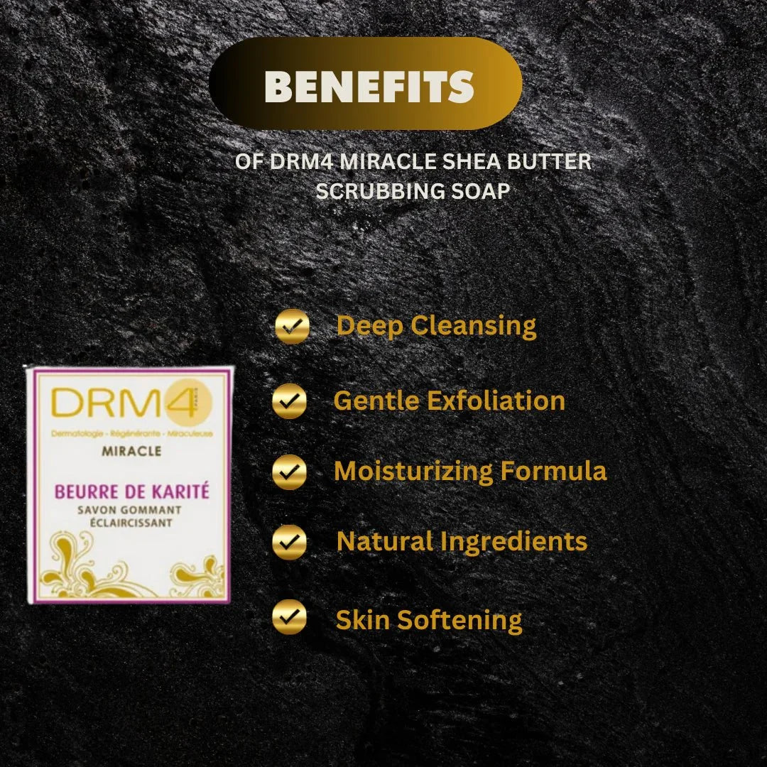 DRM4 Miracle Shea Butter Cleansing Soap 7oz - Bazarora