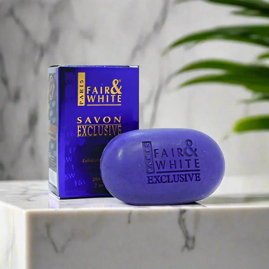 Fair & White Exclusive Soap with Apricot Seed Powder 7 oz - Bazarora