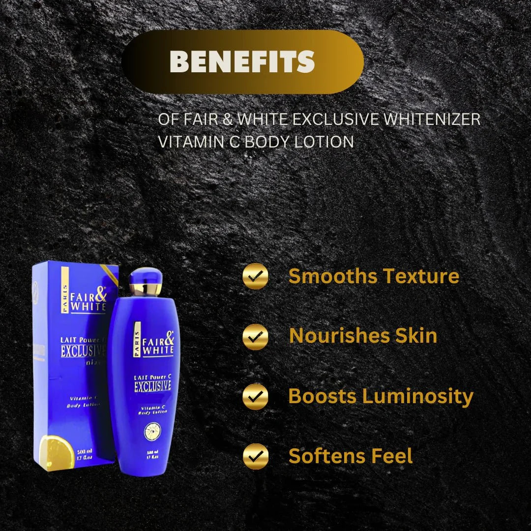 Fair & White Exclusive Vitamin C Body Lotion 500ml / 17 oz - Bazarora