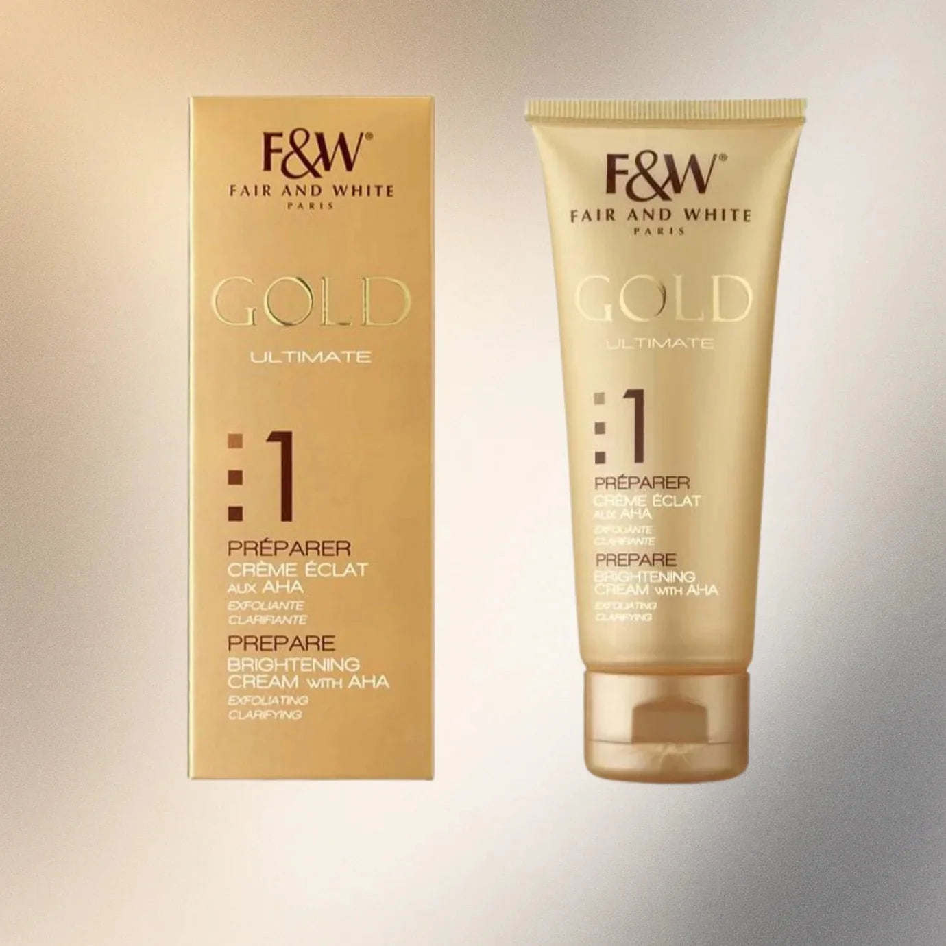 Fair & White Gold 1 Radiance Night Cream with AHA 2.54 oz - Bazarora