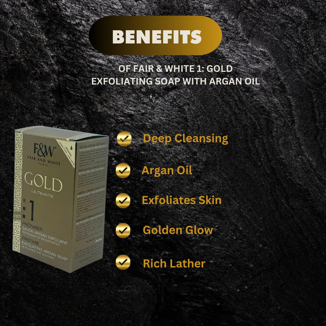 Fair & White Gold 1 Soap with Argan Oil 200 g - Bazarora