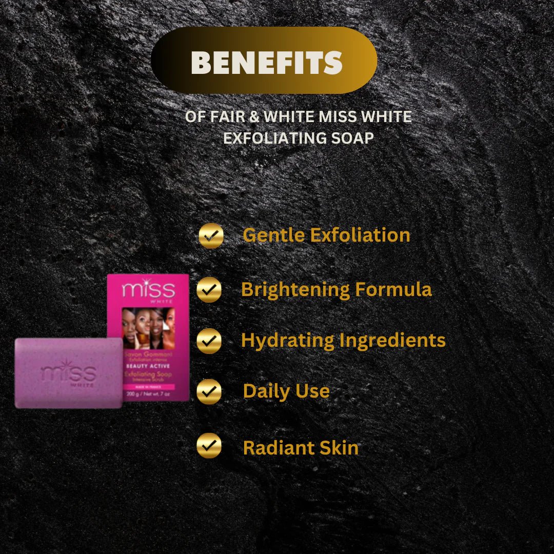 Fair & White Miss White Soap with Vitamin E 7 oz - Bazarora