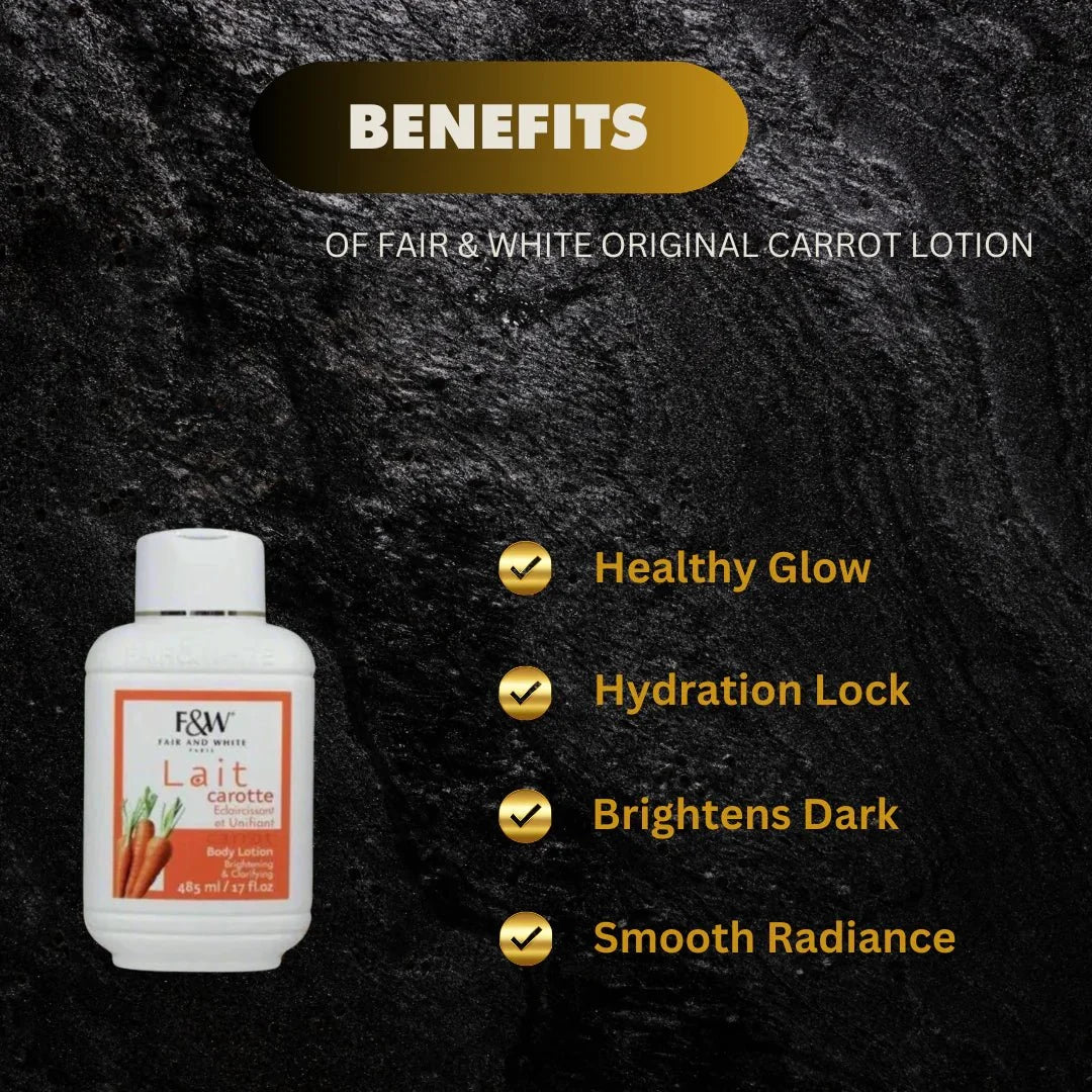 Fair & White Original Carrot Body Lotion 500 ml - Bazarora