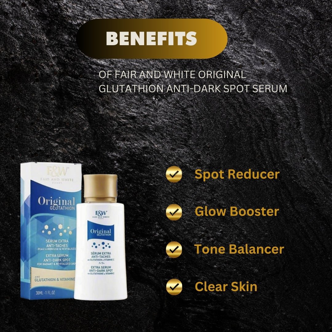 Fair & White Original Glutathione Face Serum with Vitamin C 30ml - Bazarora