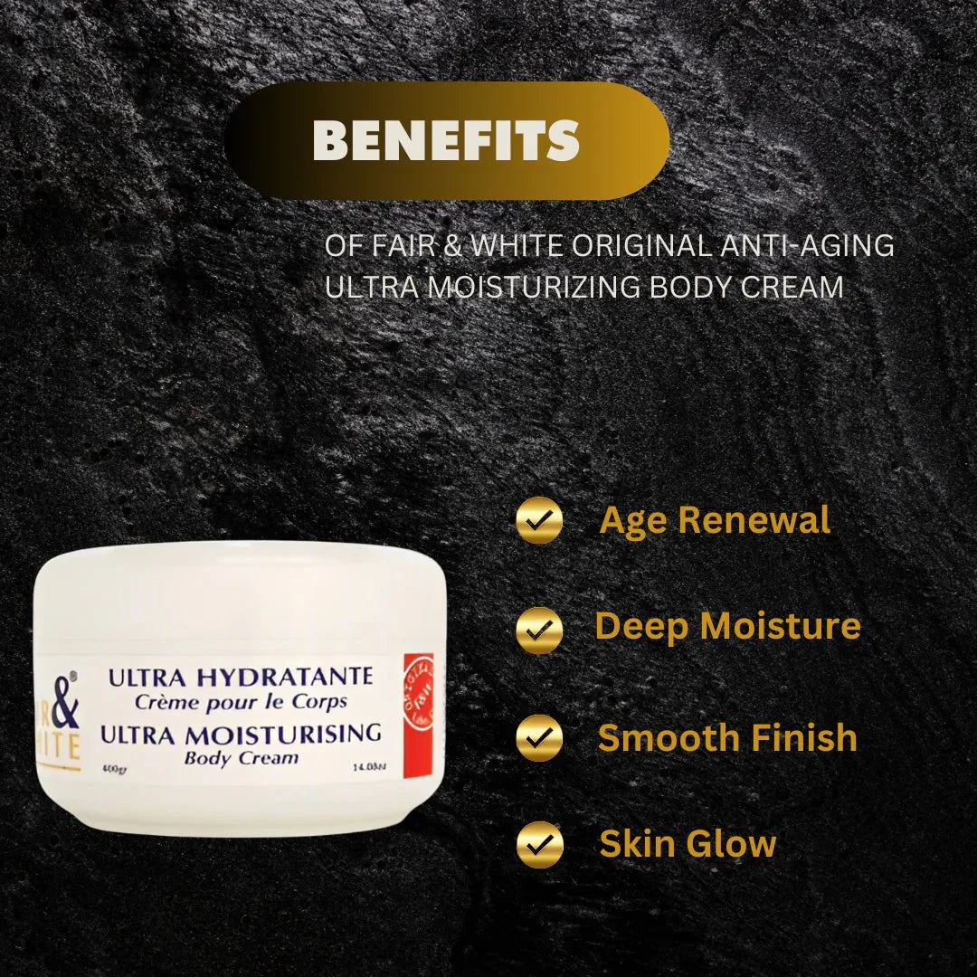 Fair & White Original Ultra Moisturizing Body Cream 400ml - Bazarora