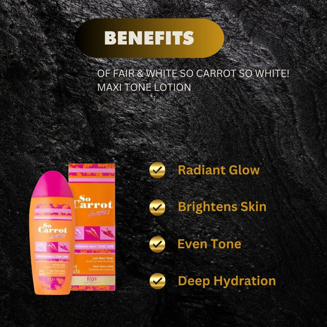 Fair & White So Carrot Maxi Tone Body Lotion with Carrot Oil 300ml - Bazarora