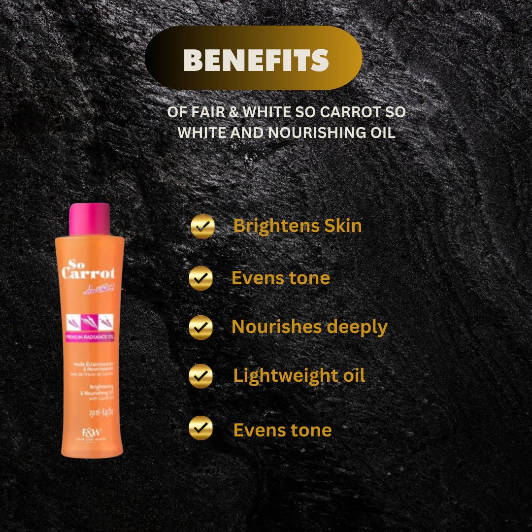Fair & White So Carrot Nourishing Body Oil with Carrot Oil 8.45 oz - Bazarora
